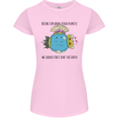 Save the Earth Climate Change Environment Womens Petite Cut T-Shirt Light Pink