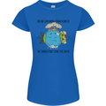 Save the Earth Climate Change Environment Womens Petite Cut T-Shirt Royal Blue