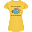 Save the Earth Climate Change Environment Womens Petite Cut T-Shirt Yellow