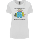Save the Earth Climate Change Environment Womens Wider Cut T-Shirt White