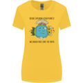 Save the Earth Climate Change Environment Womens Wider Cut T-Shirt Yellow