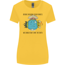 Save the Earth Climate Change Environment Womens Wider Cut T-Shirt Yellow