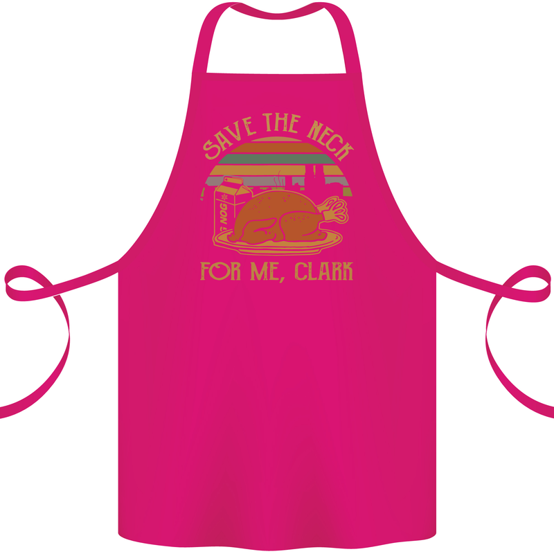 Save the Neck For Me Clark Christmas Movie Cotton Apron 100% Organic Pink