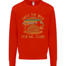 Save the Neck For Me Clark Christmas Movie Kids Sweatshirt Jumper Bright Red