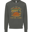 Save the Neck For Me Clark Christmas Movie Kids Sweatshirt Jumper Storm Grey