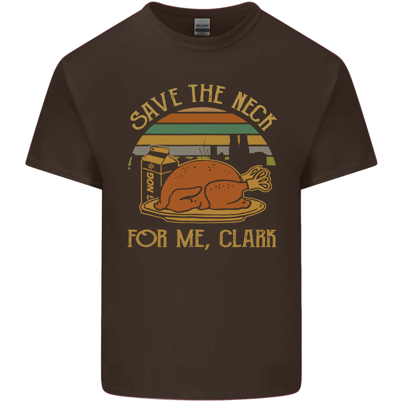 Save the Neck For Me Clark Christmas Movie Kids T-Shirt Childrens Chocolate
