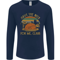 Save the Neck For Me Clark Christmas Movie Mens Long Sleeve T-Shirt Navy Blue