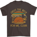Save the Neck For Me Clark Christmas Movie Mens T-Shirt Cotton Gildan Dark Chocolate