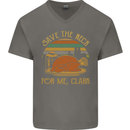 Save the Neck For Me Clark Christmas Movie Mens V-Neck Cotton T-Shirt Charcoal