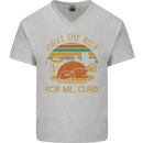 Save the Neck For Me Clark Christmas Movie Mens V-Neck Cotton T-Shirt Sports Grey
