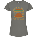 Save the Neck For Me Clark Christmas Movie Womens Petite Cut T-Shirt Charcoal