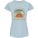Save the Neck For Me Clark Christmas Movie Womens Petite Cut T-Shirt Light Blue