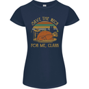 Save the Neck For Me Clark Christmas Movie Womens Petite Cut T-Shirt Navy Blue
