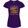 Save the Neck For Me Clark Christmas Movie Womens Petite Cut T-Shirt Purple