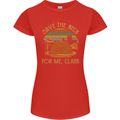 Save the Neck For Me Clark Christmas Movie Womens Petite Cut T-Shirt Red