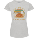 Save the Neck For Me Clark Christmas Movie Womens Petite Cut T-Shirt Sports Grey
