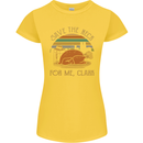 Save the Neck For Me Clark Christmas Movie Womens Petite Cut T-Shirt Yellow
