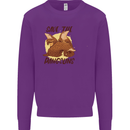 Save the Pagolins Environment Endangered Kids Sweatshirt Jumper Purple