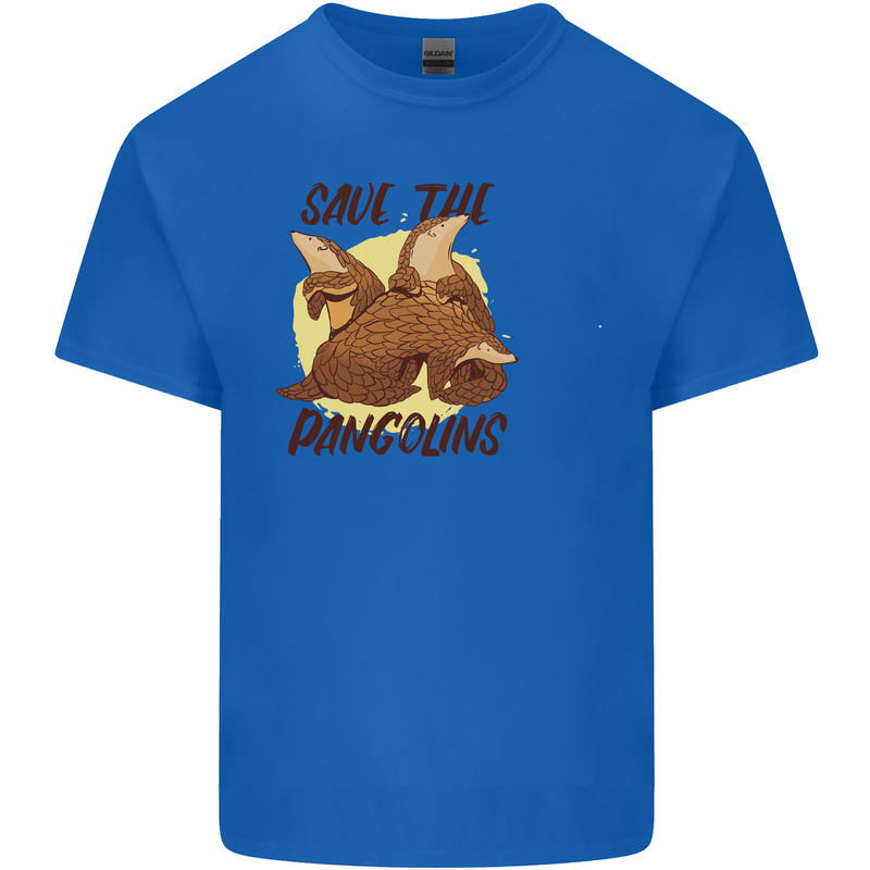 Save the Pagolins Environment Endangered Kids T-Shirt Childrens Royal Blue