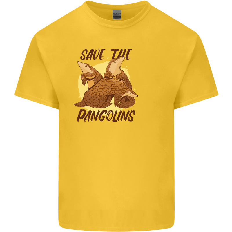 Save the Pagolins Environment Endangered Kids T-Shirt Childrens Yellow