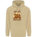 Save the Pagolins Environment Endangered Mens 80% Cotton Hoodie Sand