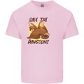 Save the Pagolins Environment Endangered Mens Cotton T-Shirt Tee Top Light Pink