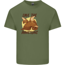 Save the Pagolins Environment Endangered Mens Cotton T-Shirt Tee Top Military Green