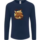 Save the Pagolins Environment Endangered Mens Long Sleeve T-Shirt Navy Blue