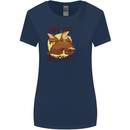 Save the Pagolins Environment Endangered Womens Wider Cut T-Shirt Navy Blue