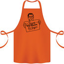 Save the Planet Go Vegan Global Warming Cotton Apron 100% Organic Orange
