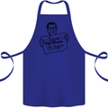 Save the Planet Go Vegan Global Warming Cotton Apron 100% Organic Royal Blue