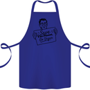 Save the Planet Go Vegan Global Warming Cotton Apron 100% Organic Royal Blue