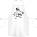 Save the Planet Go Vegan Global Warming Cotton Apron 100% Organic White
