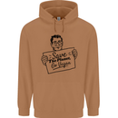 Save the Planet Go Vegan Global Warming Mens 80% Cotton Hoodie Caramel Latte