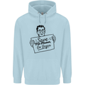Save the Planet Go Vegan Global Warming Mens 80% Cotton Hoodie Light Blue