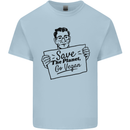 Save the Planet Go Vegan Global Warming Mens Cotton T-Shirt Tee Top Light Blue