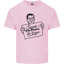 Save the Planet Go Vegan Global Warming Mens Cotton T-Shirt Tee Top Light Pink
