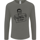 Save the Planet Go Vegan Global Warming Mens Long Sleeve T-Shirt Charcoal