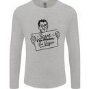 Save the Planet Go Vegan Global Warming Mens Long Sleeve T-Shirt Sports Grey