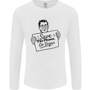 Save the Planet Go Vegan Global Warming Mens Long Sleeve T-Shirt White
