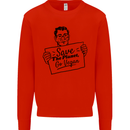 Save the Planet Go Vegan Global Warming Mens Sweatshirt Jumper Bright Red