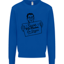 Save the Planet Go Vegan Global Warming Mens Sweatshirt Jumper Royal Blue