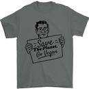 Save the Planet Go Vegan Global Warming Mens T-Shirt 100% Cotton Charcoal