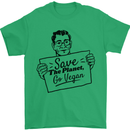 Save the Planet Go Vegan Global Warming Mens T-Shirt 100% Cotton Irish Green