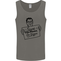 Save the Planet Go Vegan Global Warming Mens Vest Tank Top Charcoal