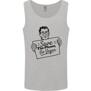 Save the Planet Go Vegan Global Warming Mens Vest Tank Top Sports Grey