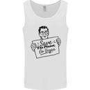 Save the Planet Go Vegan Global Warming Mens Vest Tank Top White