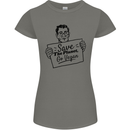 Save the Planet Go Vegan Global Warming Womens Petite Cut T-Shirt Charcoal
