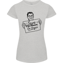 Save the Planet Go Vegan Global Warming Womens Petite Cut T-Shirt Sports Grey