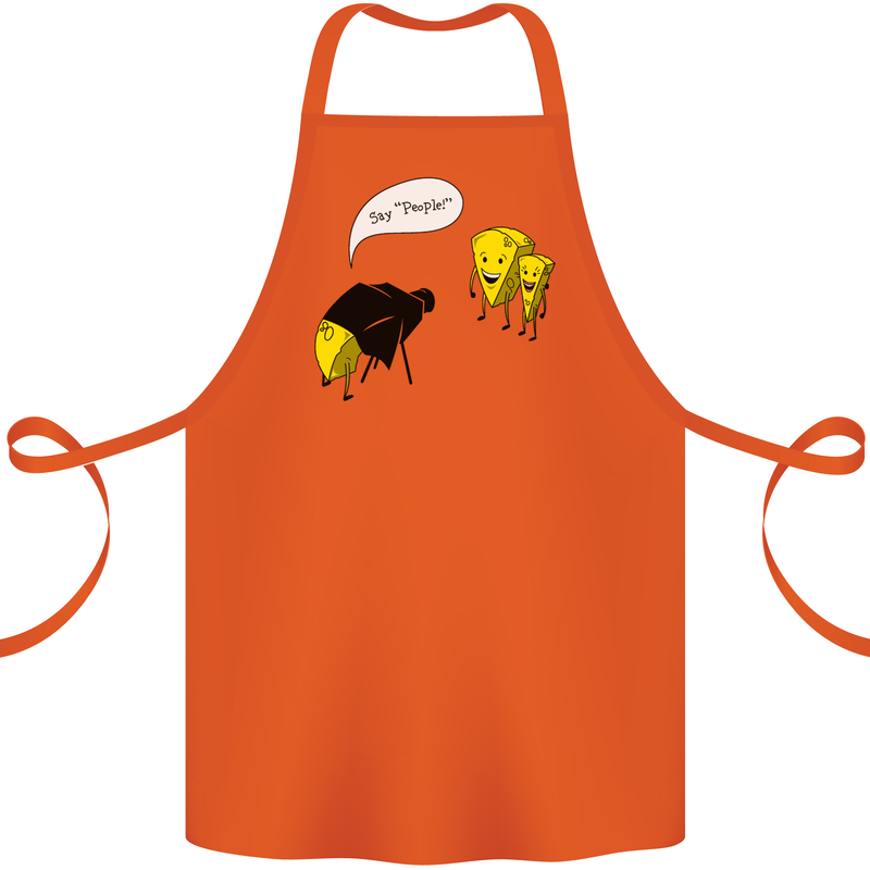 Say People Funny Photography Photograper Cotton Apron 100% Organic Orange